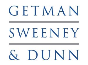 Getman, Sweeney, & Dunne navy logo
